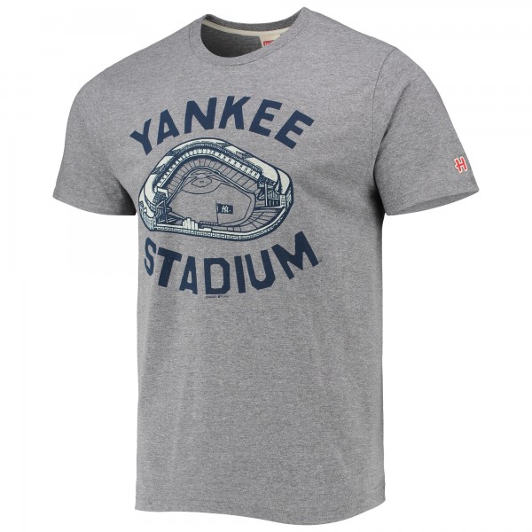 New York Yankees Homage Gray Yankee Stadium Tri-Blend T-Shirt