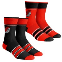 Две пары носков Portland Trail Blazers Rock Em Unisex Multi-Stripe
