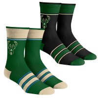 Две пары носков Milwaukee Bucks Rock Em Unisex Multi-Stripe