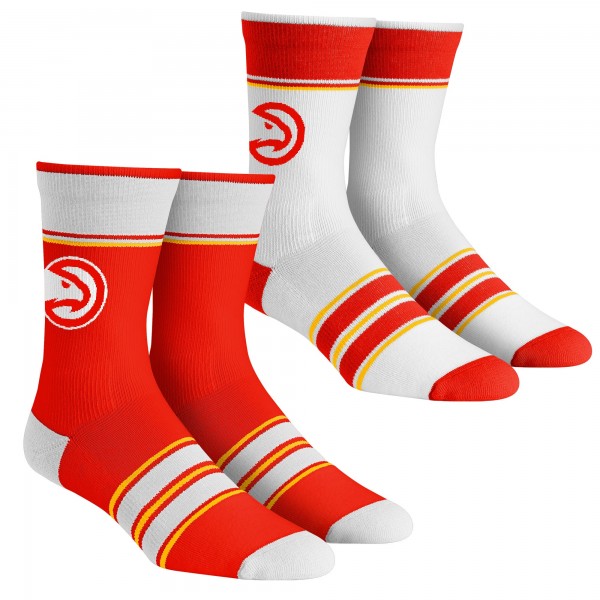 Две пары носков Atlanta Hawks Rock Em Socks Unisex Multi-Stripe Team Crew