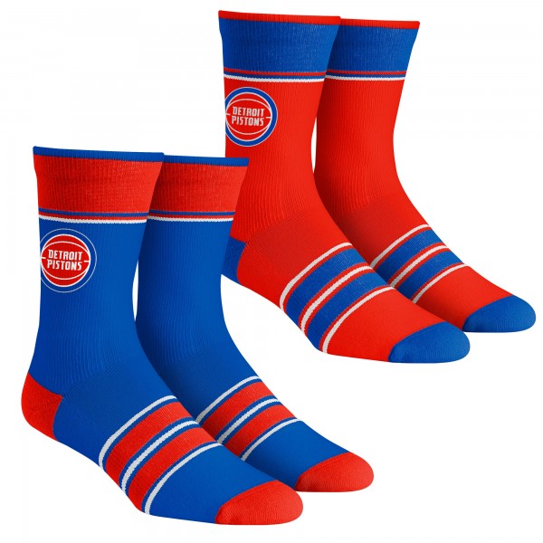 Две пары носков Detroit Pistons Rock Em Unisex Multi-Stripe