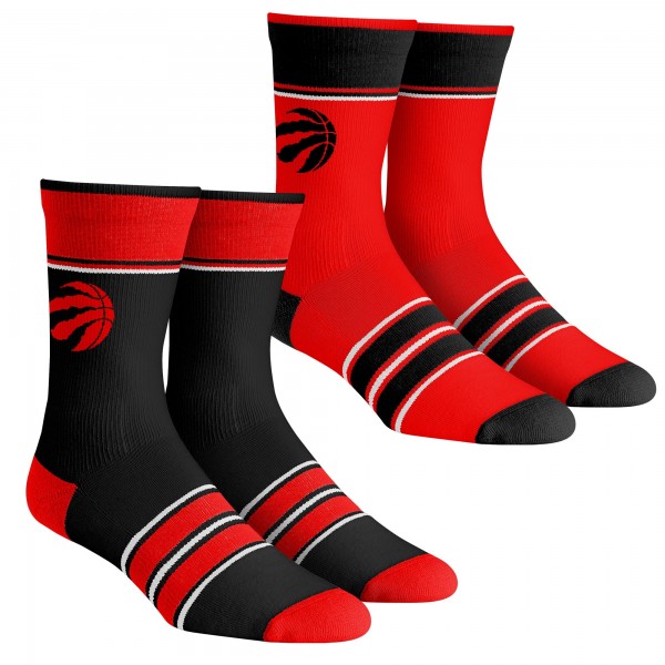 Две пары носков Toronto Raptors Rock Em Unisex Multi-Stripe