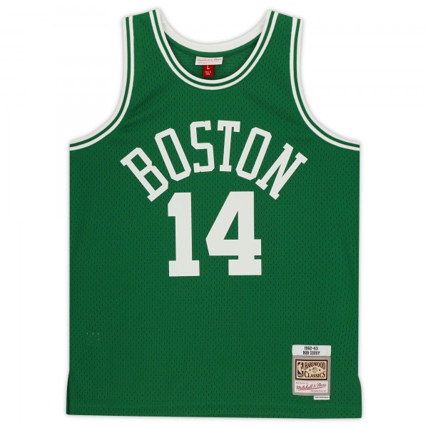 Autographed Boston Celtics Bob Cousy Fanatics Authentic Green Mitchell & Ness Swingman Jersey with HOF 71 Inscription