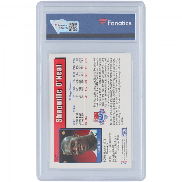 Autographed Orlando Magic Shaquille ONeal 1992 Skybox #442 Rookie Card