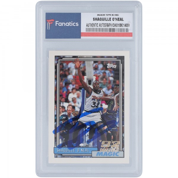 Autographed Orlando Magic Shaquille ONeal 1992 Topps #362 Rookie Card