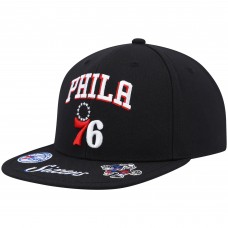 Бейсболка Philadelphia 76ers Mitchell & Ness Front Loaded - Black