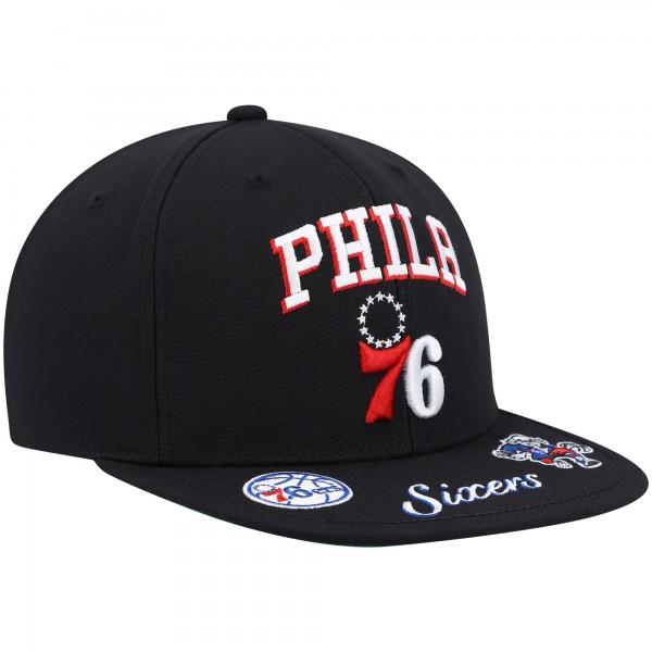 Бейсболка Philadelphia 76ers Mitchell & Ness Front Loaded - Black