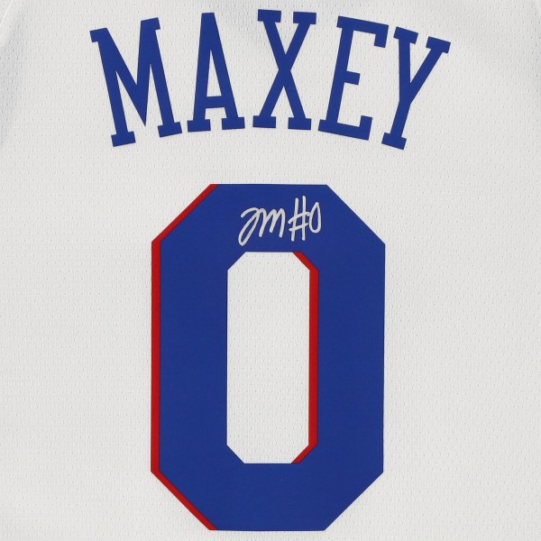 Autographed Philadelphia 76ers Tyrese Maxey Fanatics Authentic White Nike 2020-21 Association Edition Swingman Jersey