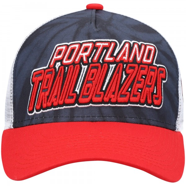 Детская бейсболка Portland Trail Blazers Santa Cruz Tie-Dye - Black/Red - атрибутика NBA для детей