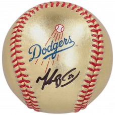 Autographed Los Angeles Dodgers Mookie Betts Fanatics Authentic Gold Leather Baseball