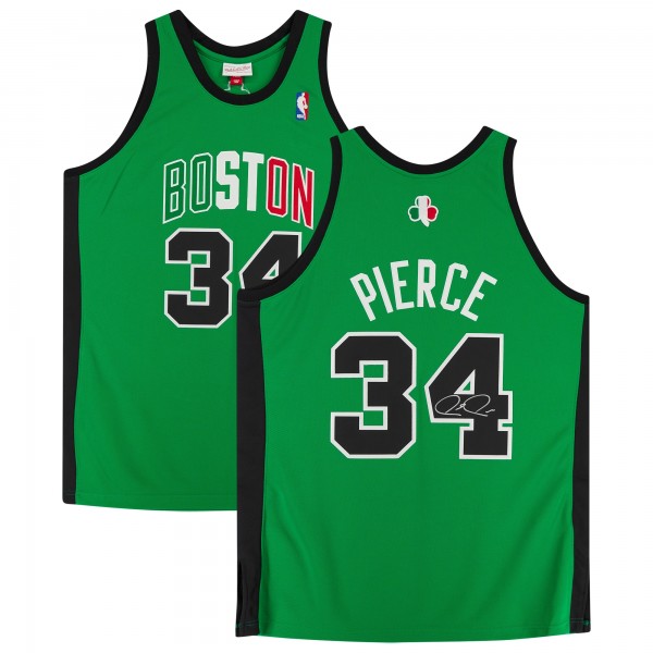 Autographed Boston Celtics Paul Pierce Fanatics Authentic Green Mitchell & Ness 2007-08 Authentic Jersey