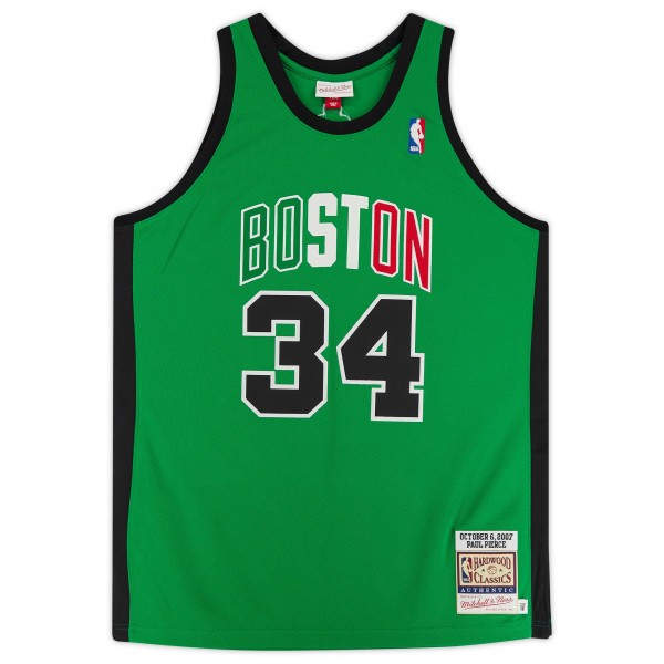 Autographed Boston Celtics Paul Pierce Fanatics Authentic Green Mitchell & Ness 2007-08 Authentic Jersey