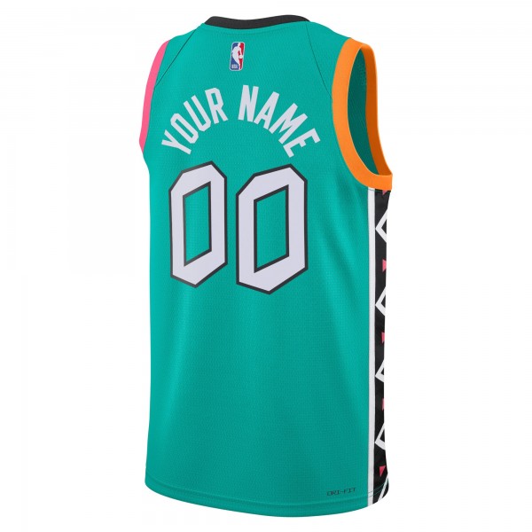 Игровая форма  San Antonio Spurs Nike Unisex 2022/23 2022/23 Swingman Custom - City Edition - Turquoise