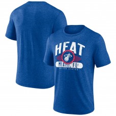 Miami Heat Royal Badge of Honor Tri-Blend T-Shirt