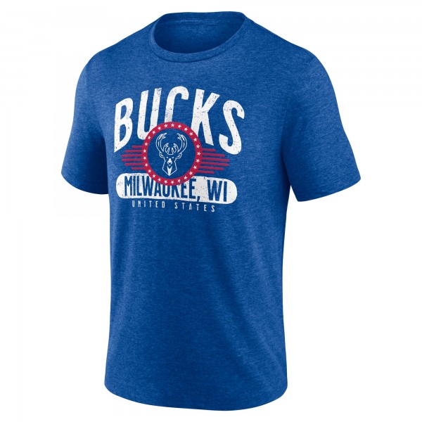 Футболка Milwaukee Bucks Badge of Honor Tri-Blend - Royal