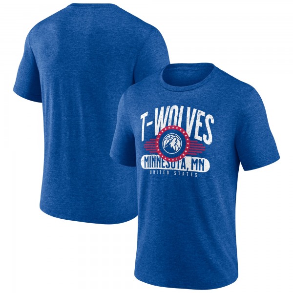 Футболка Minnesota Timberwolves Badge of Honor Tri-Blend - Royal