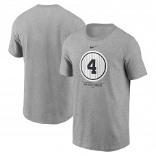 New York Yankees Lou Gehrig Nike Heathered Gray Cooperstown Collection Lou Gehrig Day Retired Number T-Shirt