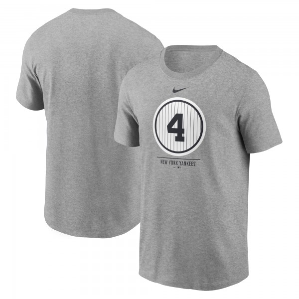 New York Yankees Lou Gehrig Nike Heathered Gray Cooperstown Collection Lou Gehrig Day Retired Number T-Shirt