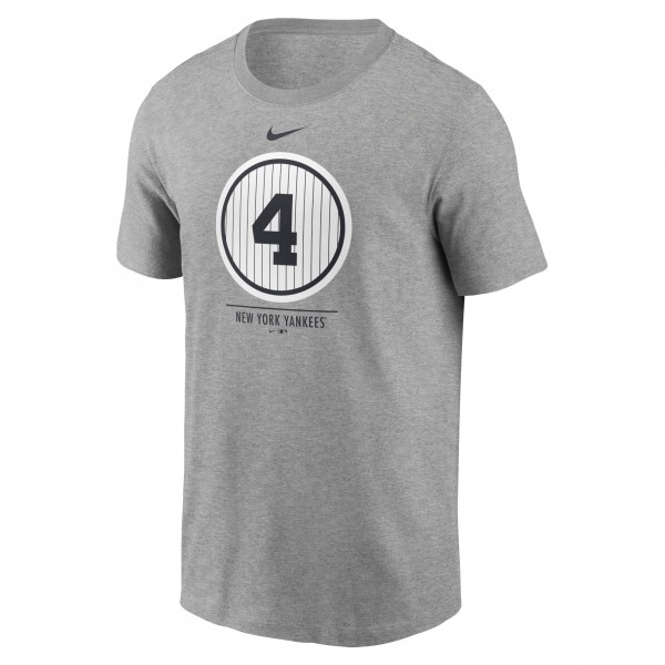 New York Yankees Lou Gehrig Nike Heathered Gray Cooperstown Collection Lou Gehrig Day Retired Number T-Shirt