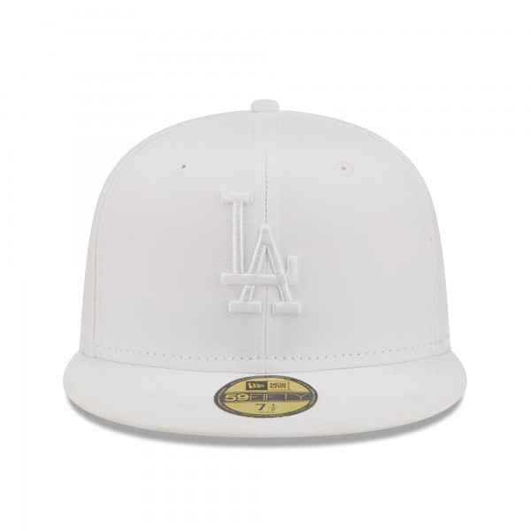 Бейсболка Los Angeles Dodgers New Era White on White 59FIFTY