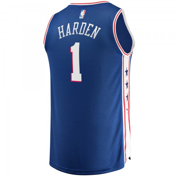 Детская игровая майка James Harden Philadelphia 76ers Fast Break Replica Royal - Icon Edition - баскетбольная джерси NBA