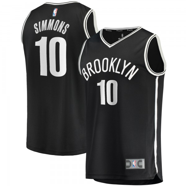 Игровая джерси Youth Brooklyn Nets Ben Simmons Black Fast Break Replica Player - Icon Edition