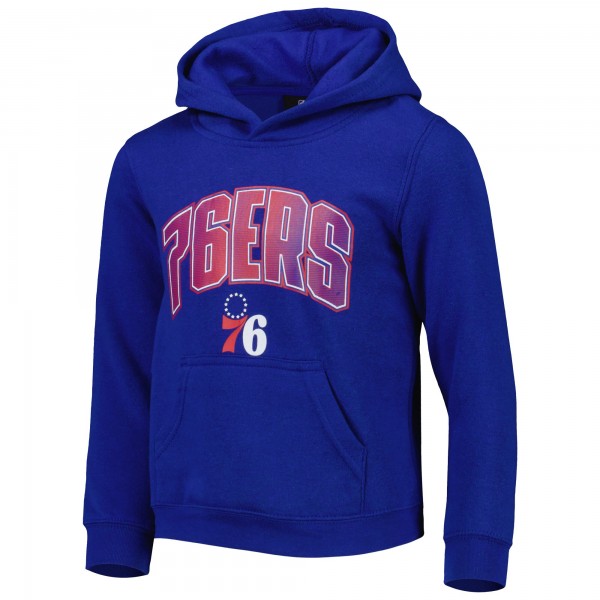 Preschool Philadelphia 76ers Royal/Heather Gray Double Up Pullover Hoodie & Pants Set