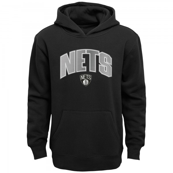 Preschool Brooklyn Nets Black/Heather Gray Double Up Pullover Hoodie & Pants Set