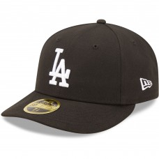 Бейсболка Los Angeles Dodgers New Era Black & White Low Profile 59FIFTY