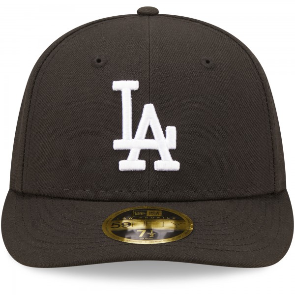 Бейсболка Los Angeles Dodgers New Era Black & White Low Profile 59FIFTY