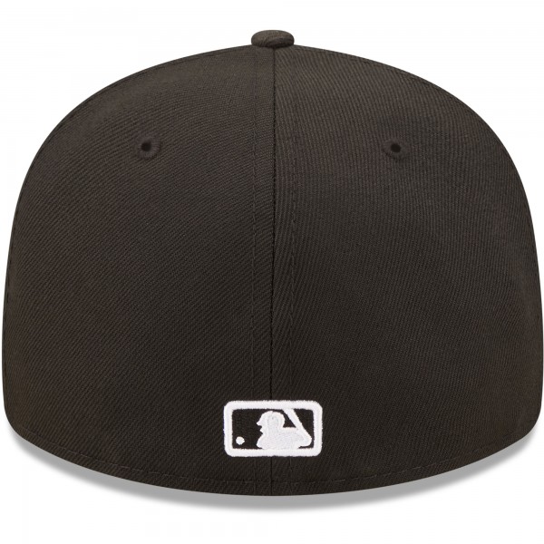 Бейсболка Los Angeles Dodgers New Era Black & White Low Profile 59FIFTY