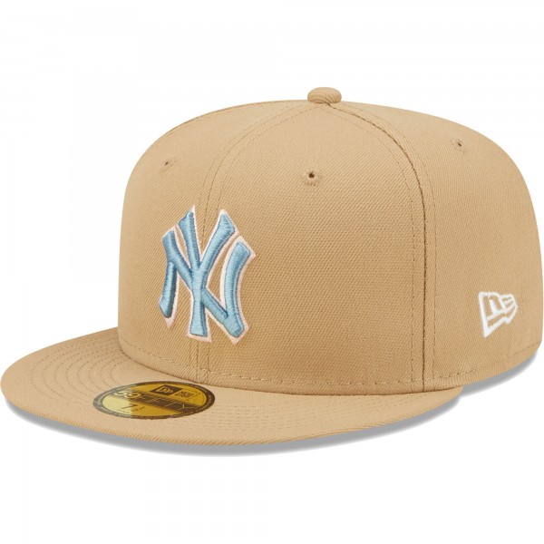 Бейсболка New York Yankees New Era 1999 World Series Sky Blue Undervisor 59FIFTY - Tan