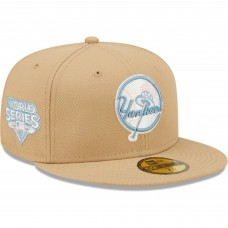 Бейсболка New York Yankees New Era 2009 World Series Sky Blue Undervisor 59FIFTY - Tan