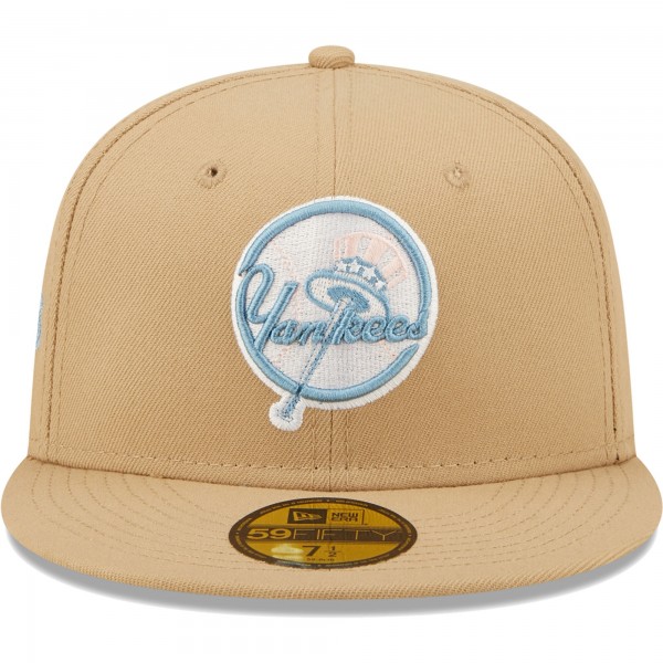 Бейсболка New York Yankees New Era 2009 World Series Sky Blue Undervisor 59FIFTY - Tan