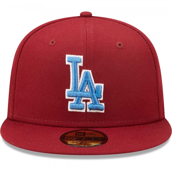Бейсболка Los Angeles Dodgers New Era 100th Anniversary Air Force Blue Undervisor 59FIFTY - Cardinal