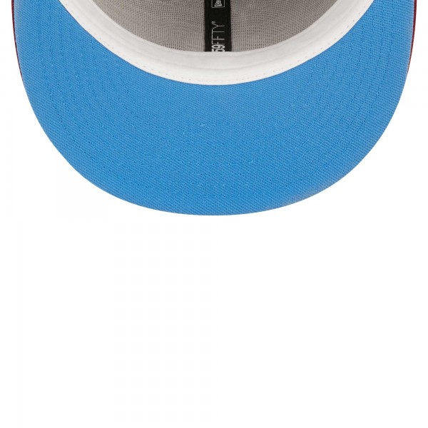 Бейсболка Los Angeles Dodgers New Era 100th Anniversary Air Force Blue Undervisor 59FIFTY - Cardinal