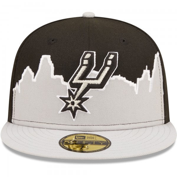 Бейсболка San Antonio Spurs New Era 2022 Tip-Off 59FIFTY - Silver/Black