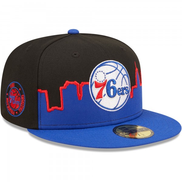 Бейсболка Philadelphia 76ers New Era 2022 Tip-Off 59FIFTY - Royal/Black