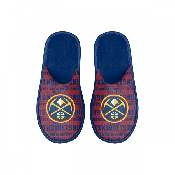 Тапочки Denver Nuggets FOCO Youth Scuff Wordmark Slide