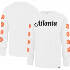 Футболка с длинным рукавом Atlanta Hawks 47 City Edition Downtown Franklin - White