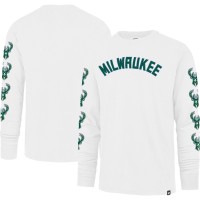 Футболка с длинным рукавом Milwaukee Bucks 47 City Edition Downtown Franklin - White