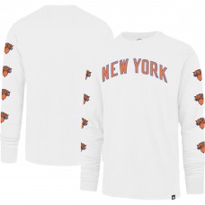 Футболка с длинным рукавом New York Knicks 47 City Edition Downtown Franklin - White