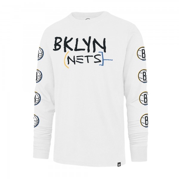 Футболка с длинным рукавом Brooklyn Nets 47 City Edition Downtown Franklin - White