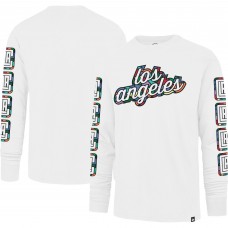 Футболка с длинным рукавом LA Clippers 47 City Edition Downtown Franklin - White