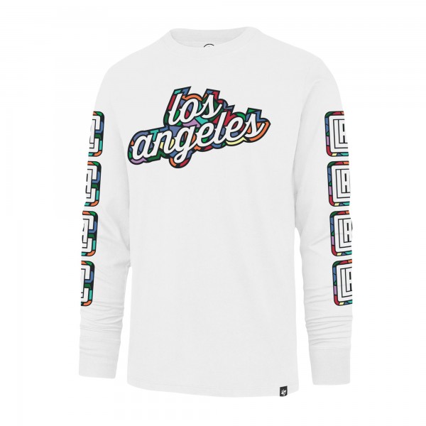 Футболка с длинным рукавом LA Clippers 47 City Edition Downtown Franklin - White