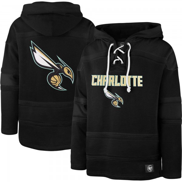 Толстовка Charlotte Hornets 47 2022/23 Pregame MVP Lacer - City Edition - Black