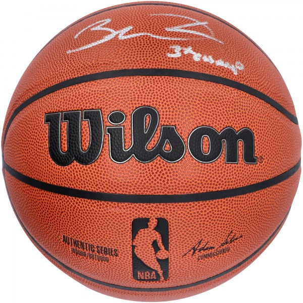 Мяч Autographed Miami Heat Dwyane Wade Authentic Wilson Authentic Series Indoor/Outdoor with 3X NBA CHAMP Inscription