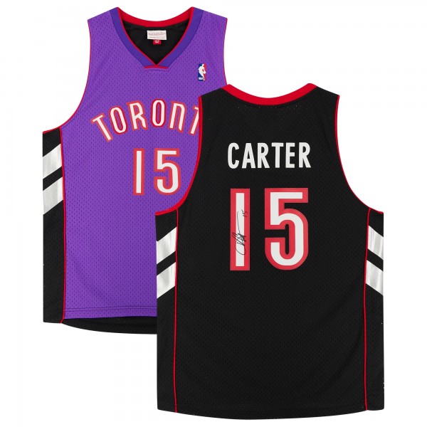 Autographed Toronto Raptors Vince Carter Fanatics Authentic Purple Mitchell & Ness 1999-2000 Replica Jersey