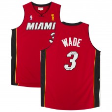 Игровая джерси Autographed Miami Heat Dwyane Wade Fanatics Authentic Red Authentic with 06 Finals MVP Inscription