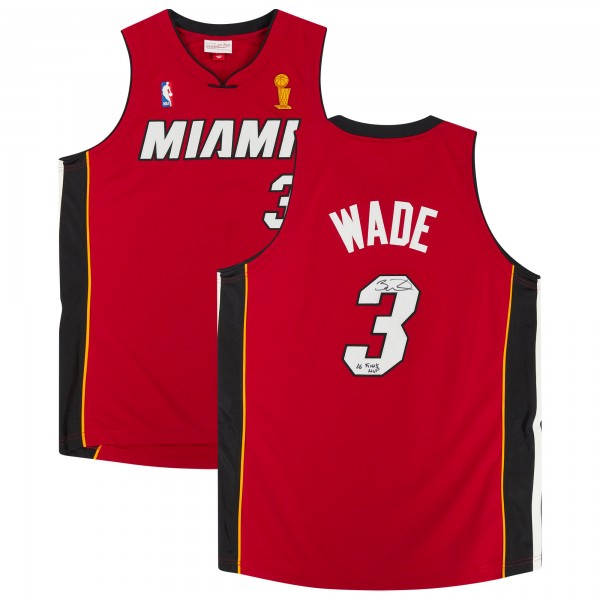 Игровая джерси Autographed Miami Heat Dwyane Wade Fanatics Authentic Red Authentic with 06 Finals MVP Inscription